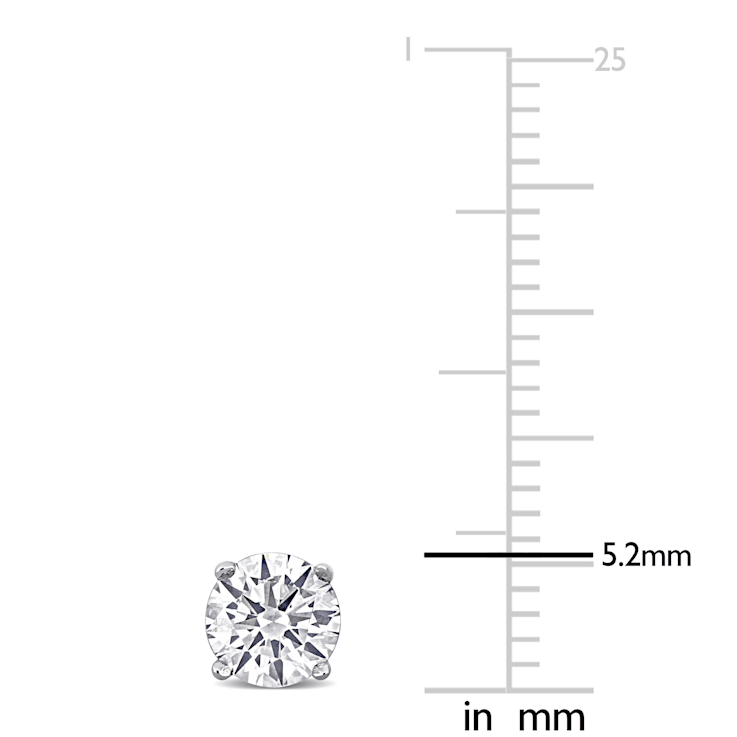 1 CT TW Lab-Grown Diamond Martini Style Stud Earrings in 14K White Gold