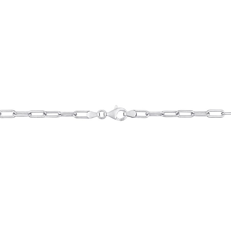 3.5MM Polished Paperclip Chain Bracelet in Sterling Silver