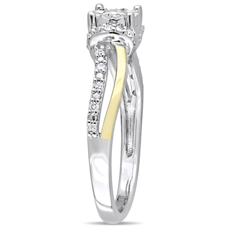 1/5 CT TW Diamond Promise Ring in Sterling Silver