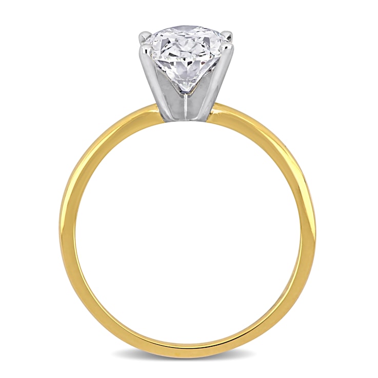 2 CT TW Lab-Grown Diamond Solitaire Ring in 14K Yellow Gold