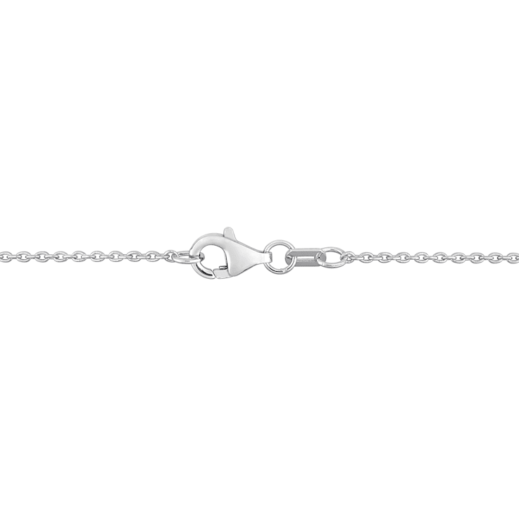 4/5 CT TW Diamond Halo Pendant with Chain in 14K White Gold