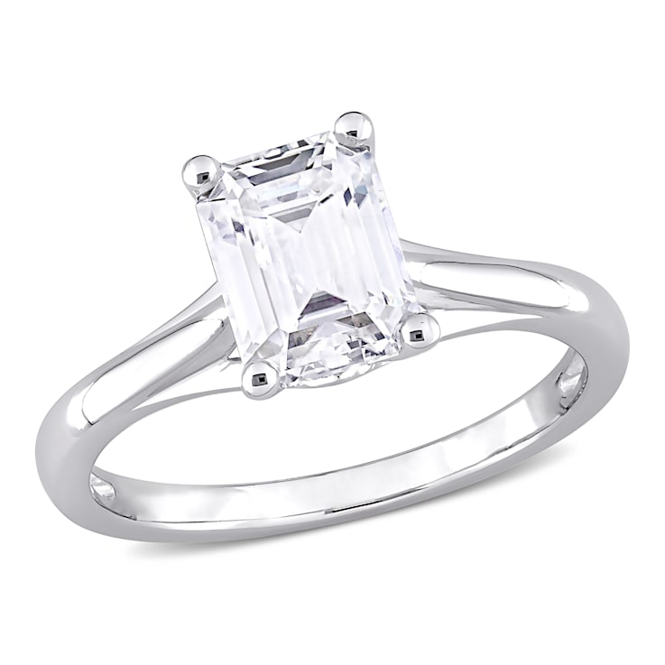 1-3/4 CT DEW Moissanite Solitaire Engagement Ring