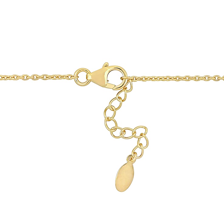 4 3/4 CT TGW Peridot Lariat Necklace in Sterling Silver
