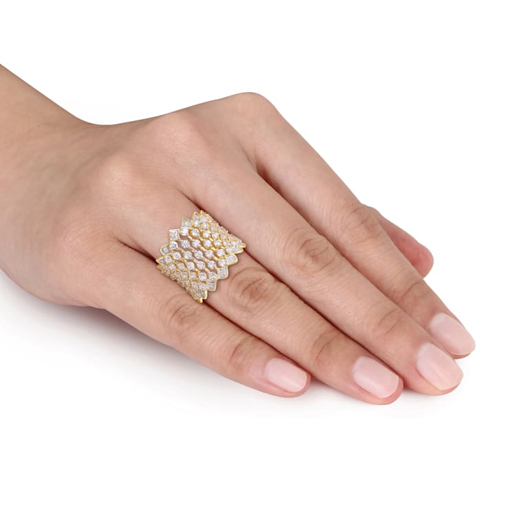 2 1/3 CT TGW Lab Grown Diamond Wide Band Ring in 14K Yellow Gold