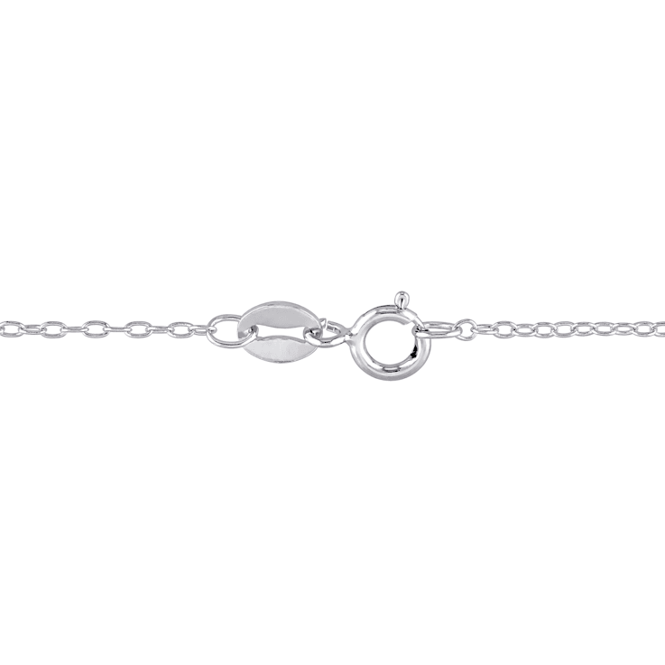 8-8.5 MM Freshwater Cultured Pearl and White Topaz Drop Pendant with
Chain in Sterling Silver