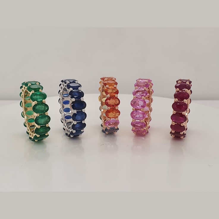 14K Rose Gold Pink Sapphire Oval Ring