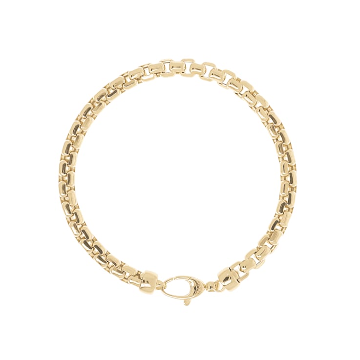 ALBERTO MILANI – MILLENIA 14K Yellow Gold Diamond Cut Round Box Bracelet