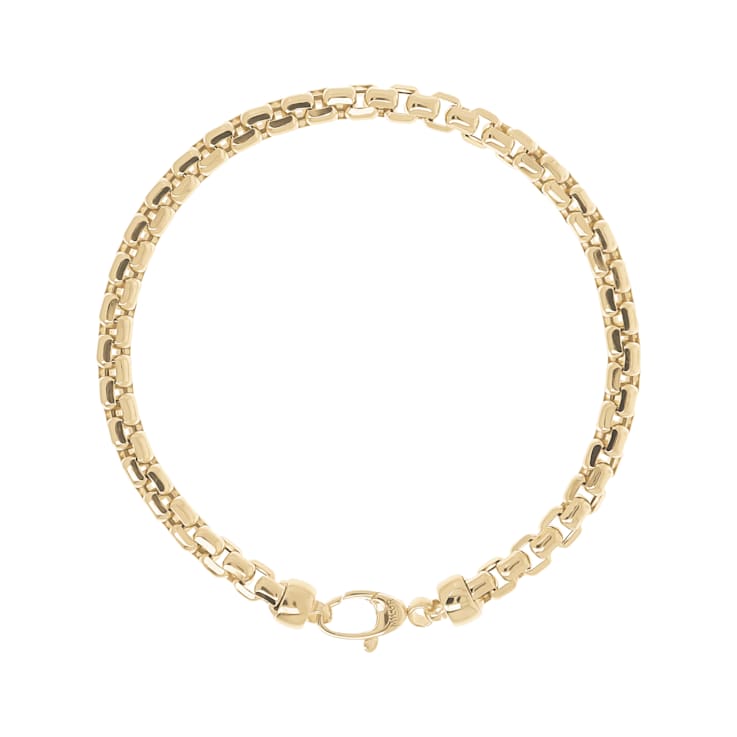 ALBERTO MILANI – MILLENIA 14K Yellow Gold Diamond Cut Round Box Bracelet
