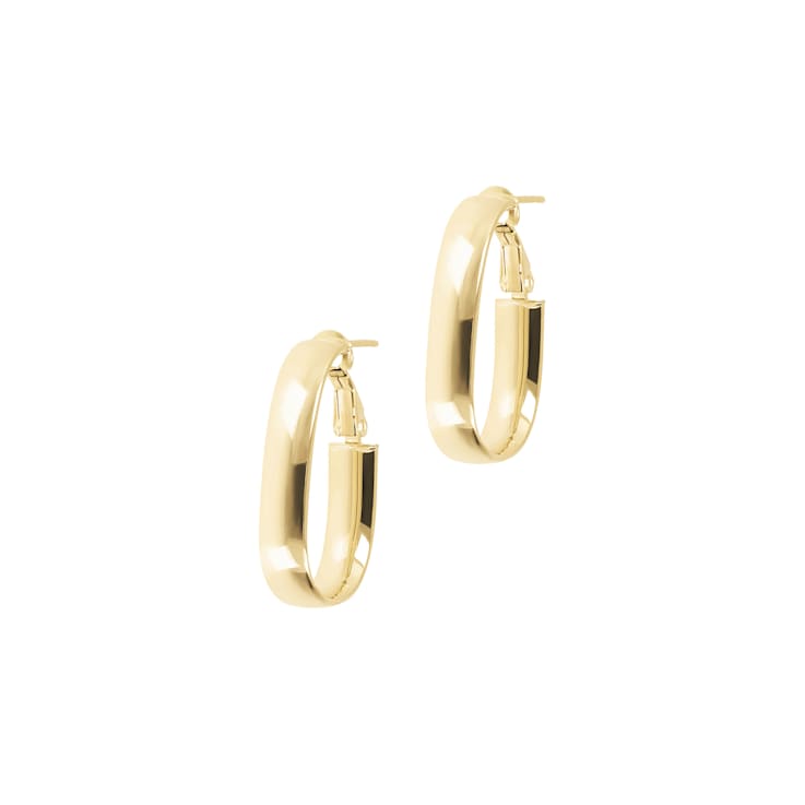 ALBERTO MILANI – MILLENIA, 14K YELLOW GOLD POLISHED 1’’ HOOP EARRINGS