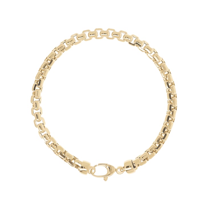 ALBERTO MILANI – MILLENIA 14K Yellow Gold Diamond Cut Round Box Bracelet