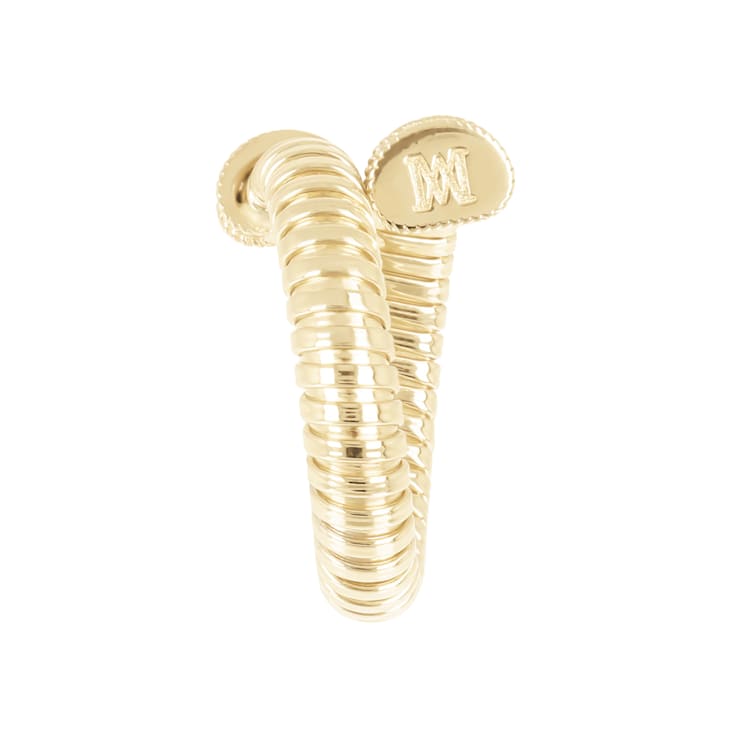 ALBERTO MILANI –PIAZZA MERCANTI, 14K YELLOW GOLD TUBOGAS CONTRARIE RING
