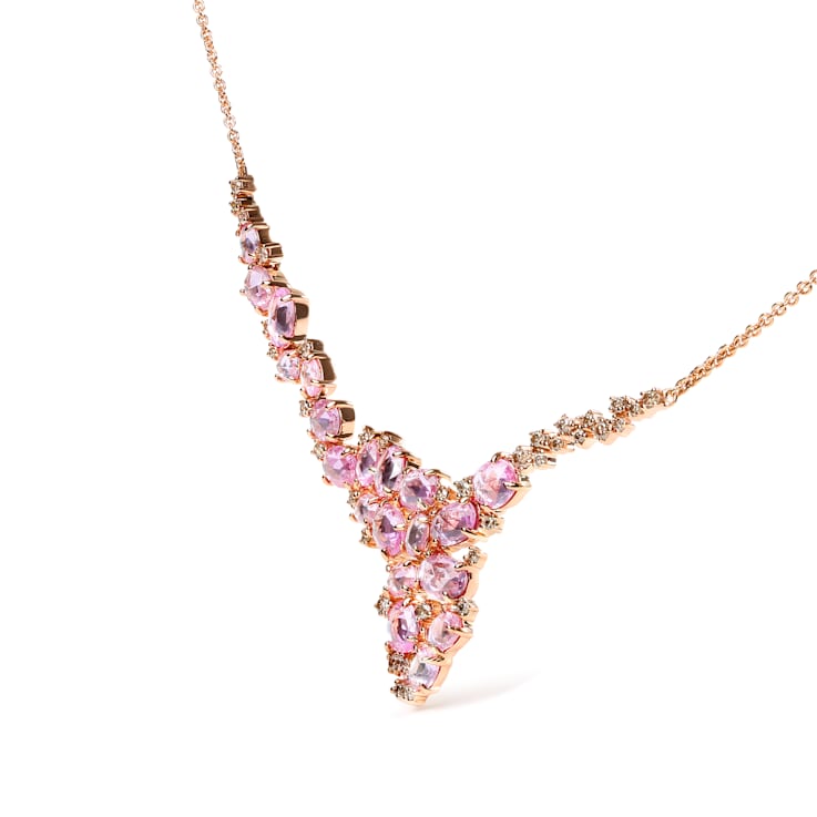 1.0 ctw Light Pink Sapphire and Diamond Pendant
