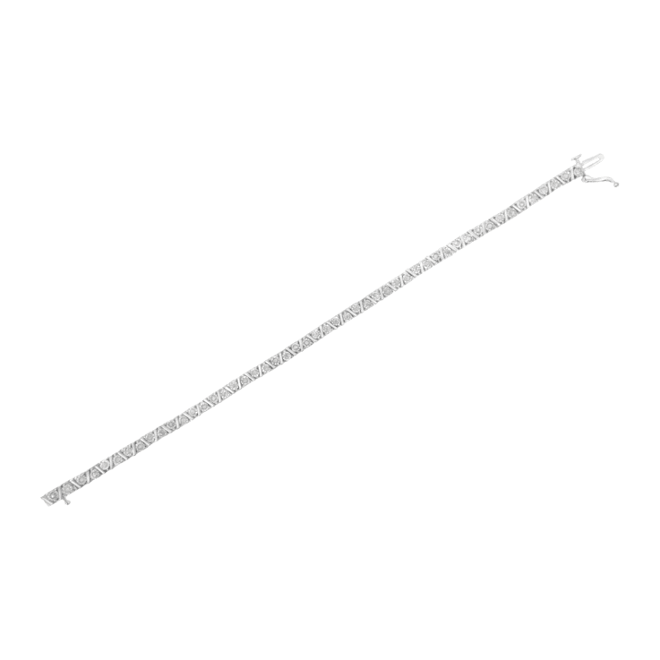Sterling Silver 1 cttw Miracle-Set Diamond Tennis Bracelet (I-J, I3) - 7.25"
