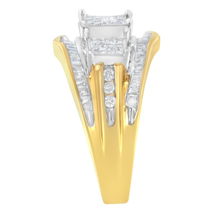 10K Two-Toned Gold Diamond Ring (1 cttw, H-I Color, SI1-SI2 Clarity)