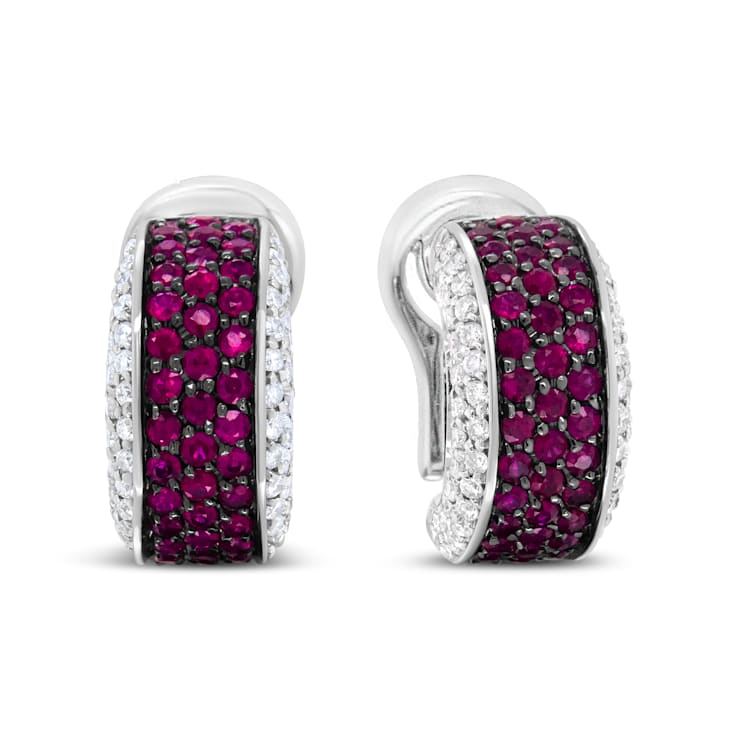 梅◆411u4 Black Rhodium Over 18K White Gold 3/4 Cttw Round Diamonds