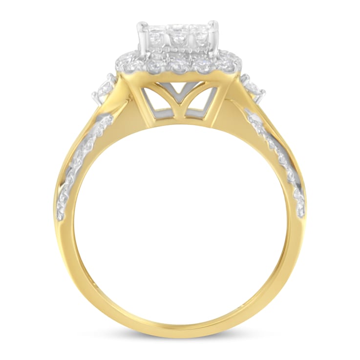 10K Yellow Gold 1.0ctw Diamond Composite Engagement Ring (H-I Color,
SI1-SI2 Clarity)