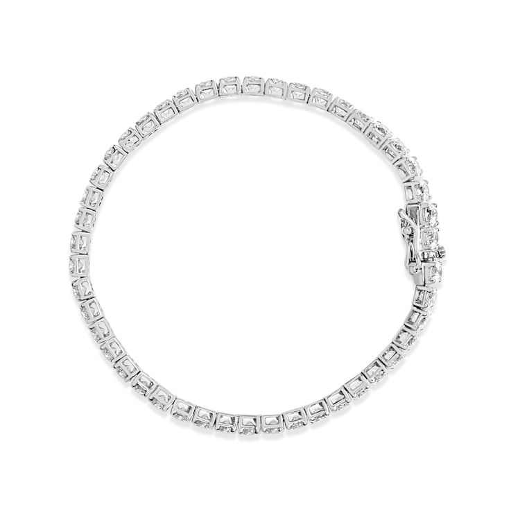 14K White Gold 1.0ctw Prong Set Lab Grown Round Diamond Classic Tennis
Bracelet- 7"