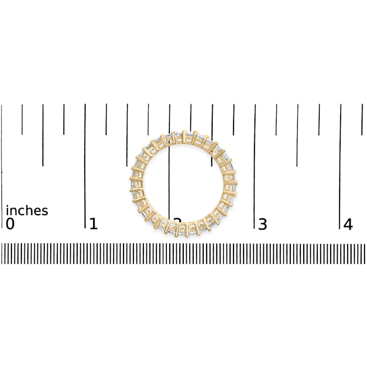 14K Yellow Gold 2.00ctw Shared Prong Set Princess Cut Diamond Eternity
Band Ring