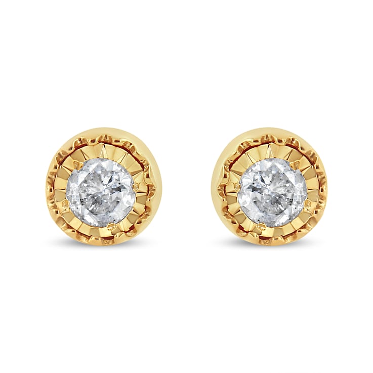 10k gold hot sale simulated diamond earrings