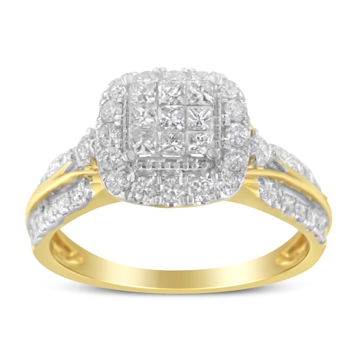 10K Yellow Gold 1.0ctw Diamond Composite Engagement Ring (H-I Color,
SI1-SI2 Clarity)