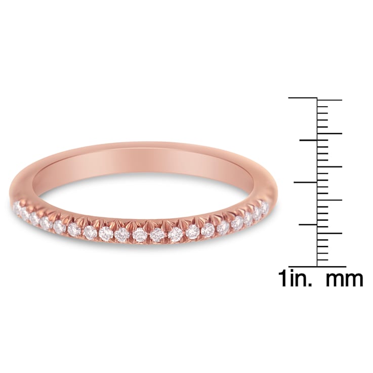 14K Rose Gold IGI Certified 1/4ctw Natural Pale Pink Diamond
Half-Eternity Band (S1-VS2 Clarity)