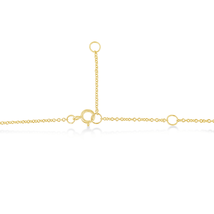 10K Yellow Gold 3/10ct Round Diamond Modern Bezel-Set Solitaire Necklace
(H-I Color, SI2-I1 Clarity)