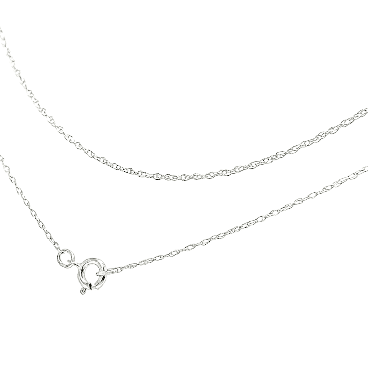 Solid 10K Gold 0.5mm Rope Chain Unisex Necklace - Size 16"