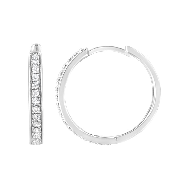 Sterling Silver 1/2 cttw Lab-Grown Diamond Hoop Earring (F-G Color,
VS2-SI1 Clarity)