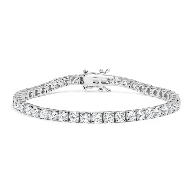 14K White Gold 1.0ctw Prong Set Lab Grown Round Diamond Classic Tennis
Bracelet- 7"