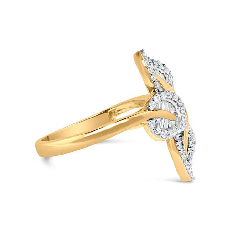 商品画像：Memories Moments Magic Diamond Three-Stone Bypass Ring 1/5 4