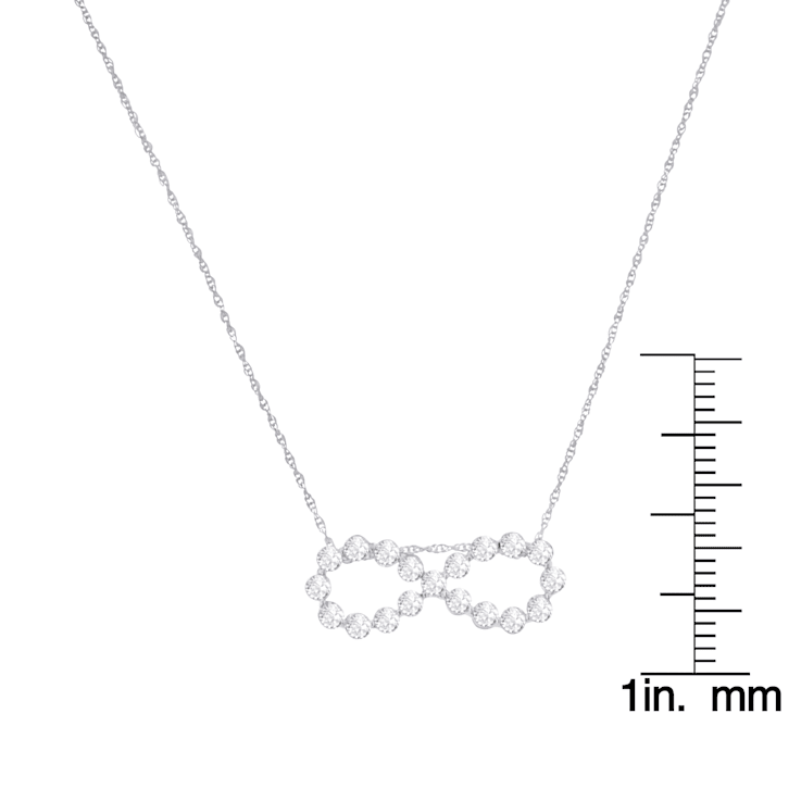 0.25ctw Diamond Infinity Sterling Silver Necklace