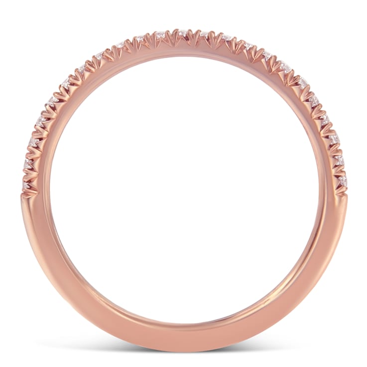 14K Rose Gold IGI Certified 1/4ctw Natural Pale Pink Diamond
Half-Eternity Band (S1-VS2 Clarity)