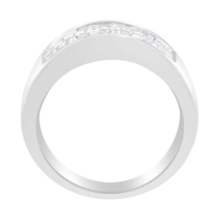 14K White Gold Princess and Baguette-cut Diamond Ring (1.0 Cttw, H-I
Color, VS2-SI1 Clarity)