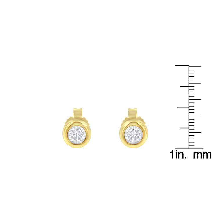10K Yellow Gold 1/4ctw Round Brilliant-Cut Near Colorless