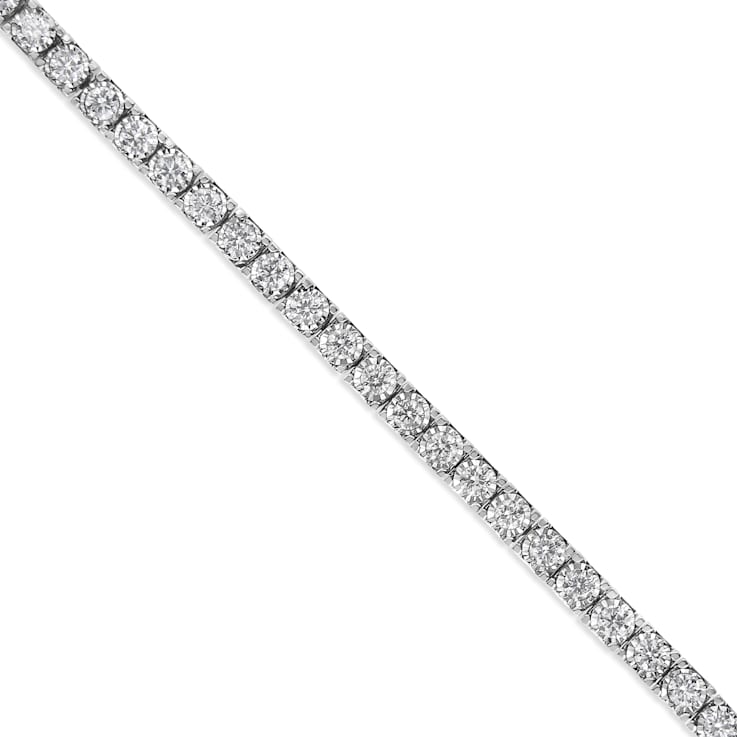 14K White Gold 2.0Ctw Miracle Set Lab Grown Diamond Illusion 7"
Bracelet(F-G Color, VS2-SI1 Clarity)