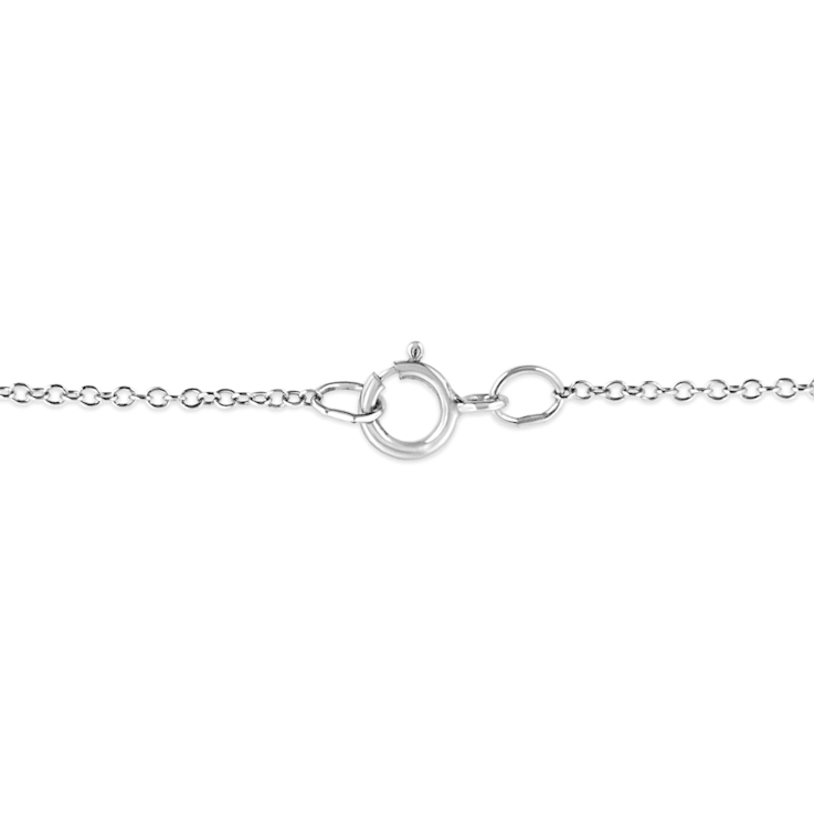.925 Sterling Silver Prong-Set Diamond Accent Starfish 18" Pendant Necklace