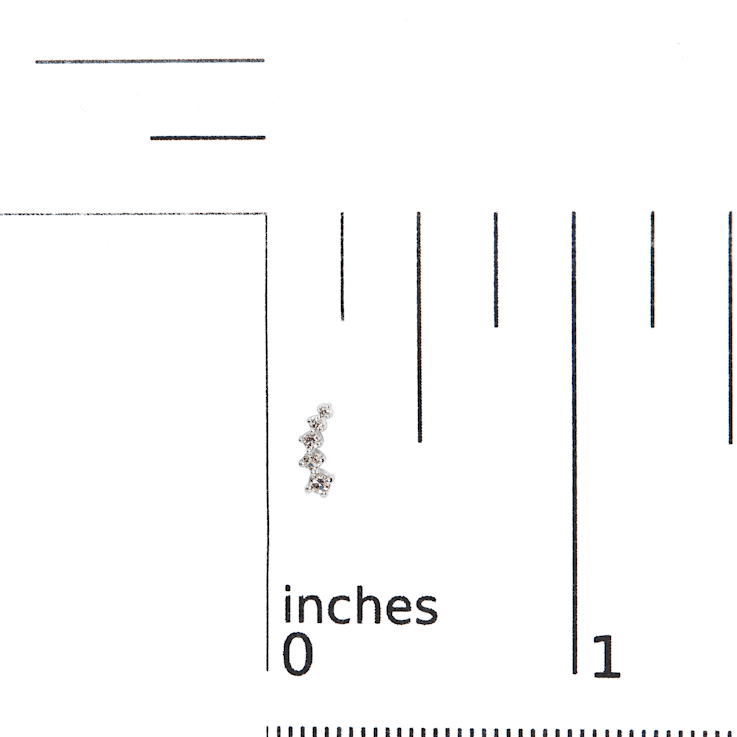 10K White Gold 1/10 Cttw Diamond Journey Style Climber Stud Earrings
(H-I Color, I1-I2 Clarity)