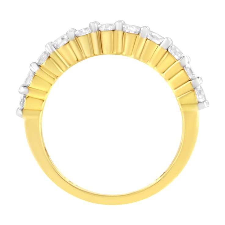 10K Yellow Gold IGI Certified 1.0ctw Diamond Band Ring (J-K Color, I1-I2 Clarity)