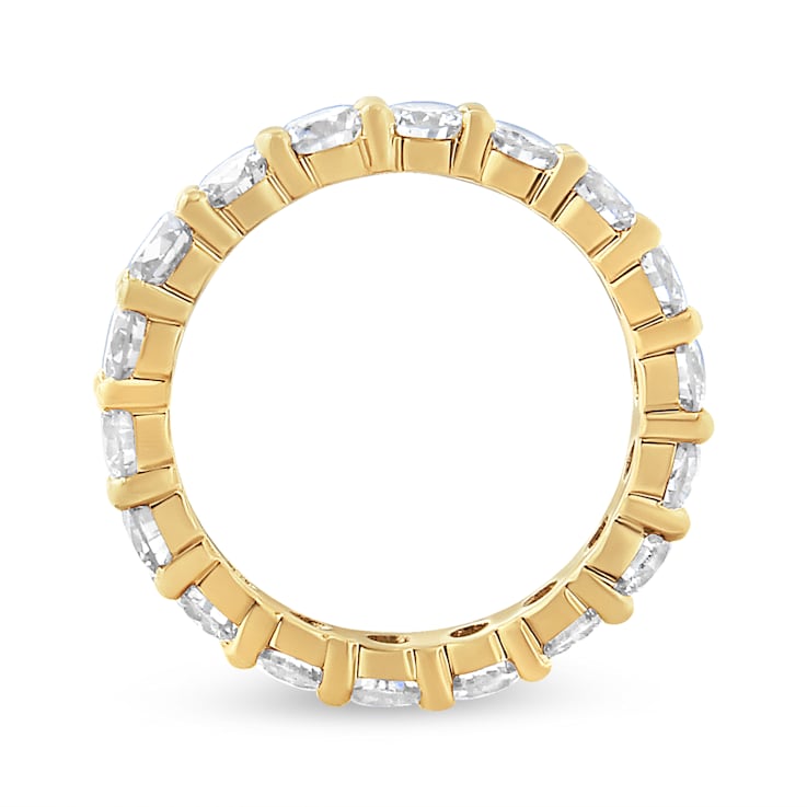 14K Yellow Gold 3.00ctw Round Cut Diamond Eternity Band (J-K Color,
VS1-VS2 Clarity)