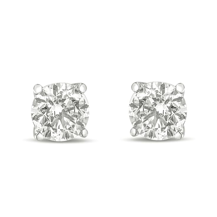 14K White Gold 1.0ctw Round Brilliant Cut Lab Grown White Diamond
Classic Solitaire Stud Earrings