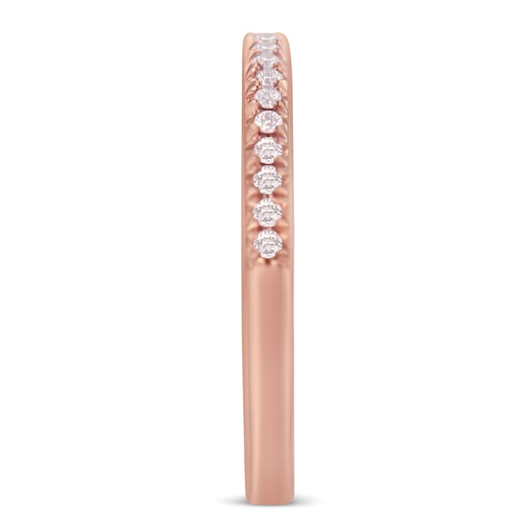 14K Rose Gold IGI Certified 1/4ctw Natural Pale Pink Diamond
Half-Eternity Band (S1-VS2 Clarity)