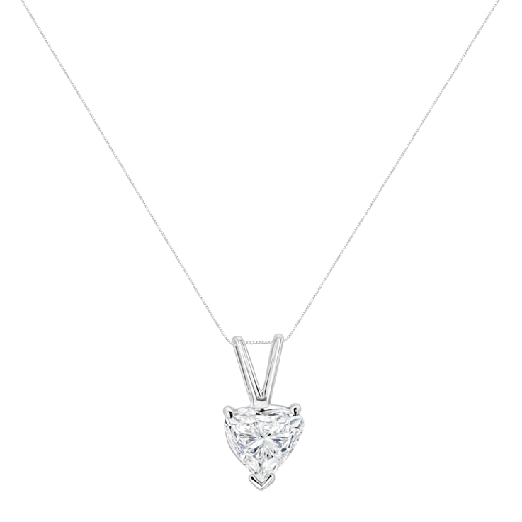 14K White Gold 1/4ctw Heart Shaped Lab Grown Diamond Pendant w\chain
18"(F-G Color, VS2-SI1 Clarity)