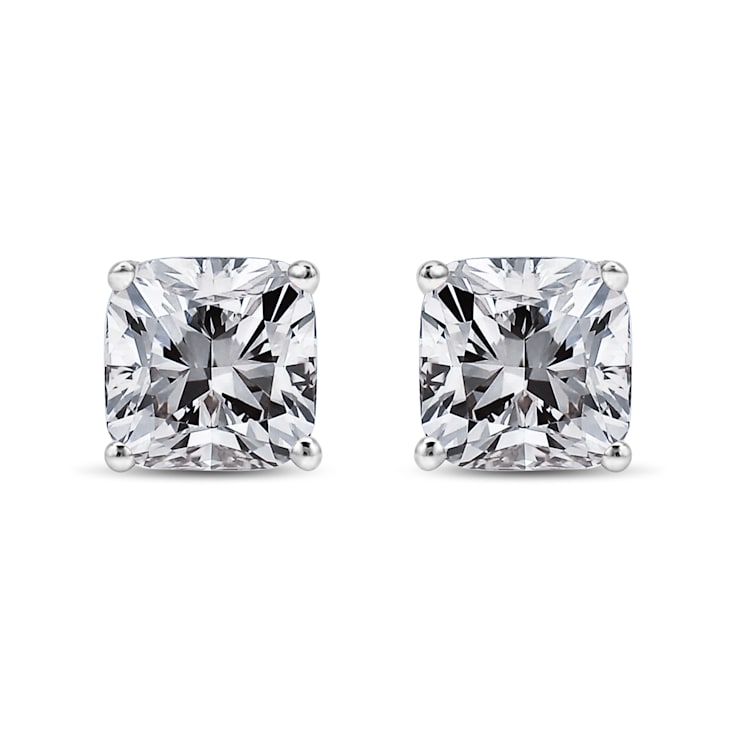 14K White Gold 1 1/2 Cttw Clarity Enhanced Princess Cut Diamond
Solitaire Stud Earrings