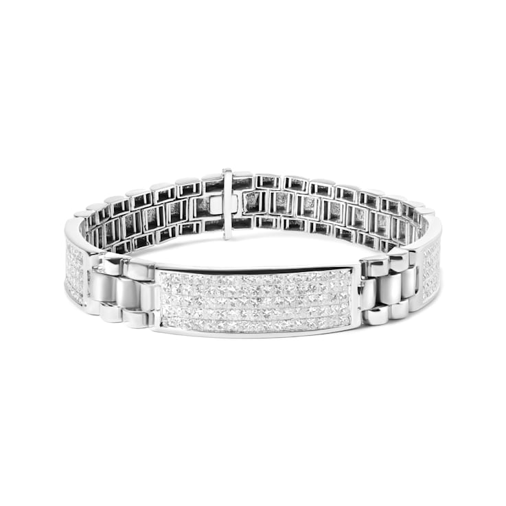 7.89 Carat F-VS Men's Diamond Tennis Bracelet 14k White Gold – Liori  Diamonds