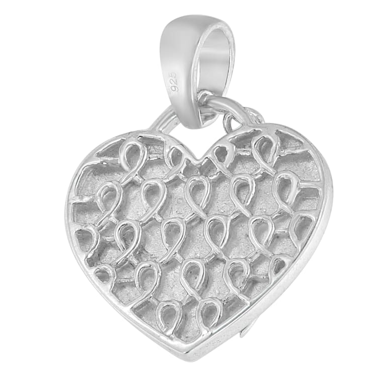 Sterling Silver 1/10ctw Diamond Heart Pendant w\chain (H-I, I1-I2)
