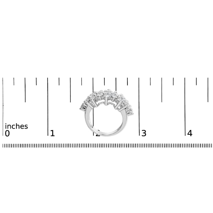14K White Gold 4.0ctw Diamond Multi Row Scatter Band Ring (I-J Color,
I1-I2 Clarity)