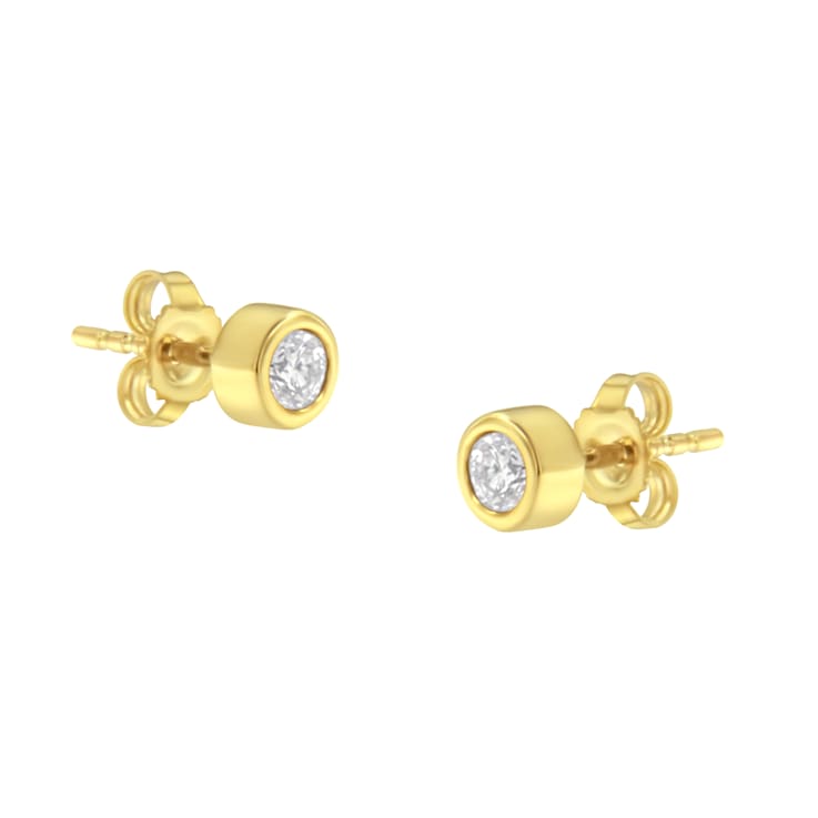 10K Yellow Gold 1/4ctw Round Brilliant-Cut Near Colorless