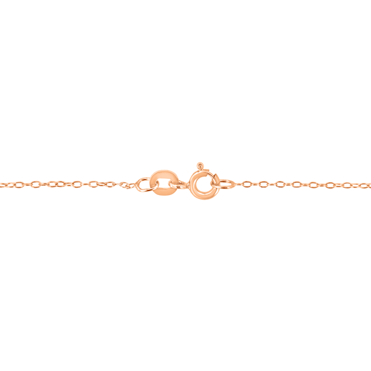 10K Rose Gold AGS Certified 1/5ctw Diamond Solitaire 16-18"
Necklace (I-J Color, VS1-VS2 Clarity)