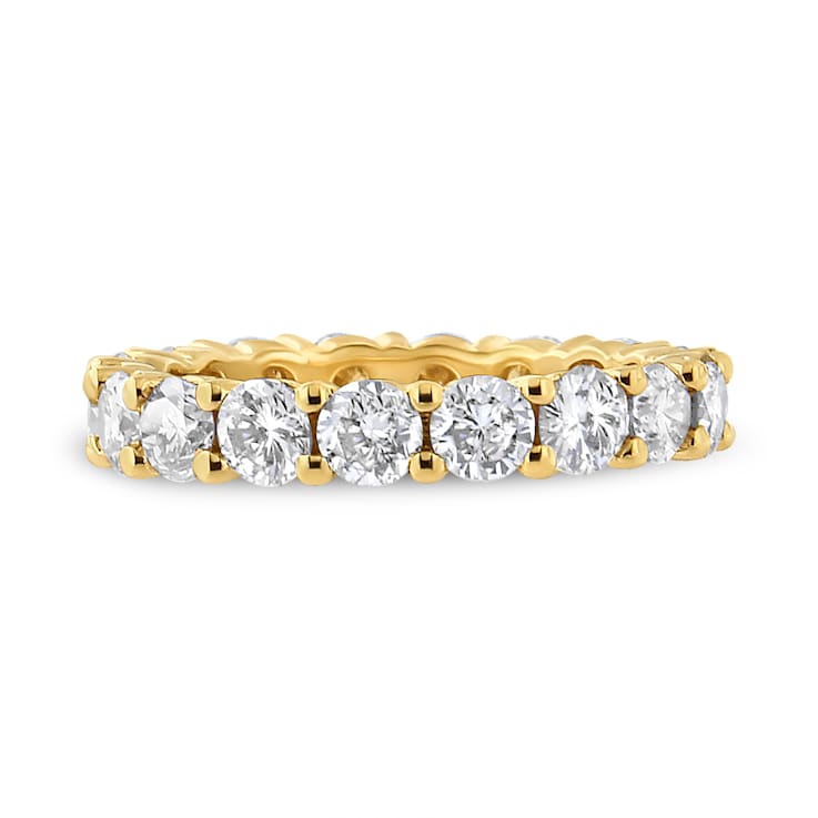 14K Yellow Gold 3.00ctw Round Cut Diamond Eternity Band (J-K Color,
VS1-VS2 Clarity)