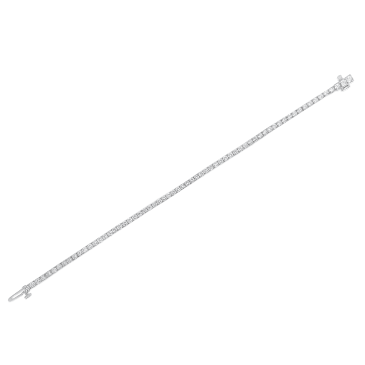 14K White Gold IGI Certified 5.0 Ctw Diamond  7” Tennis Bracelet (H-I
Color, I1-I2 Clarity)